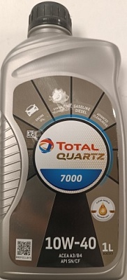 Масло моторное TOTAL QUARTZ 7000 п/синтетика 10w40 1л