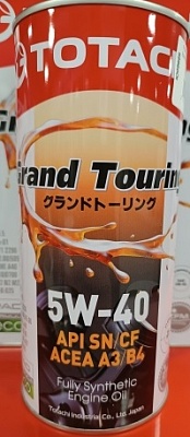 Масло моторное TOTACHI Grand Touring SN Синтетика 5W-40 1л