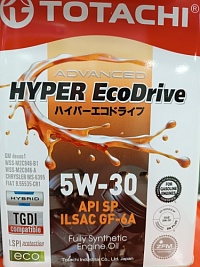 Масло моторное TOTACHI HYPER ECODRIVE SP/GF-6A синтетическое 5W-30 4л 								