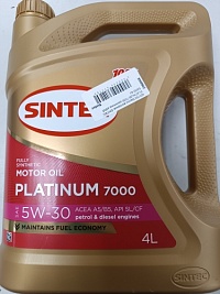 Масло моторное SINTEC PLATINUM 7000 синтетика a5/b5 5W30 4л